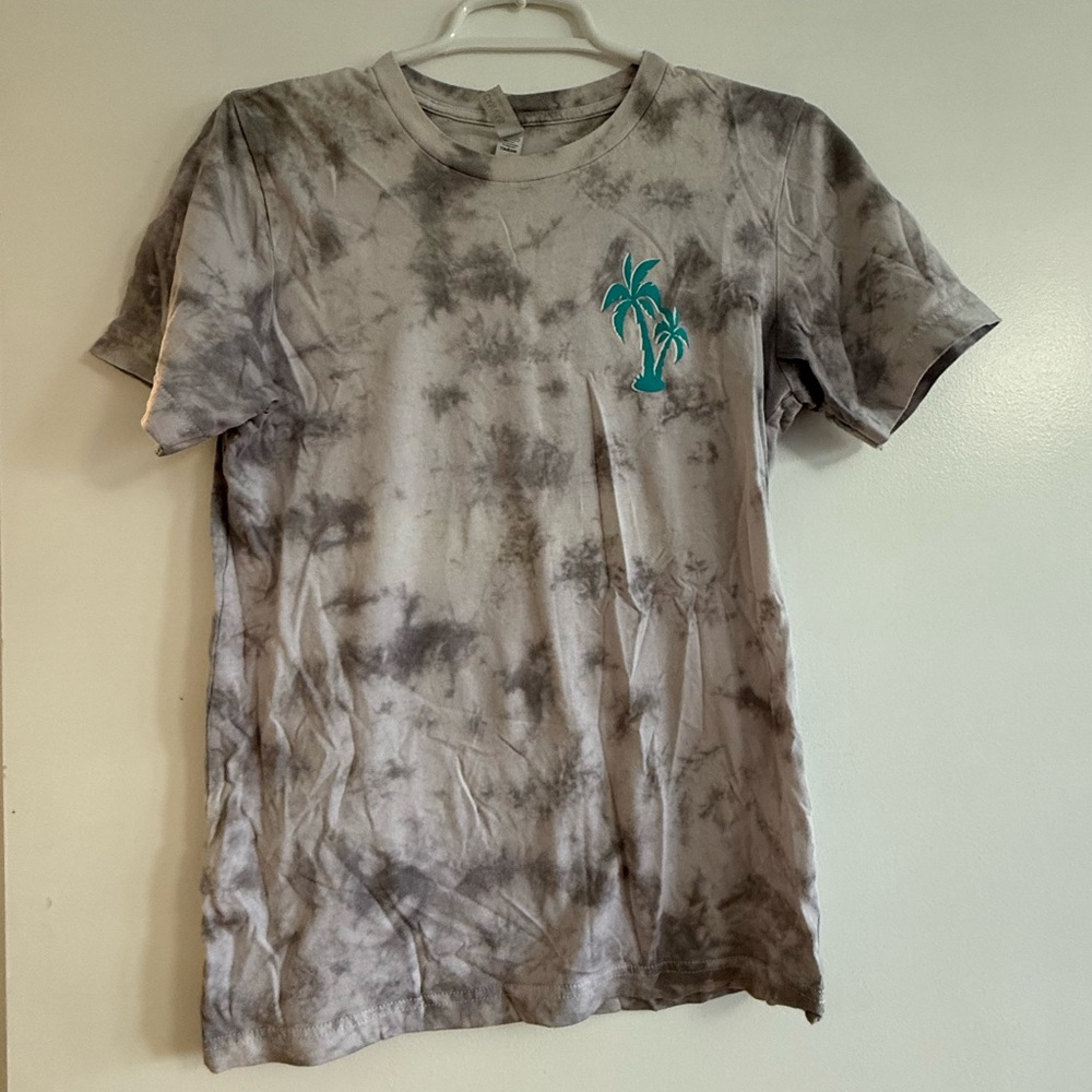 Gray Tie Dye Beach Tee - Size Small
